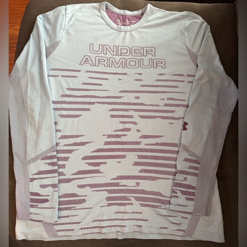 Under Armour Purple and Gray HeatGear Shirt